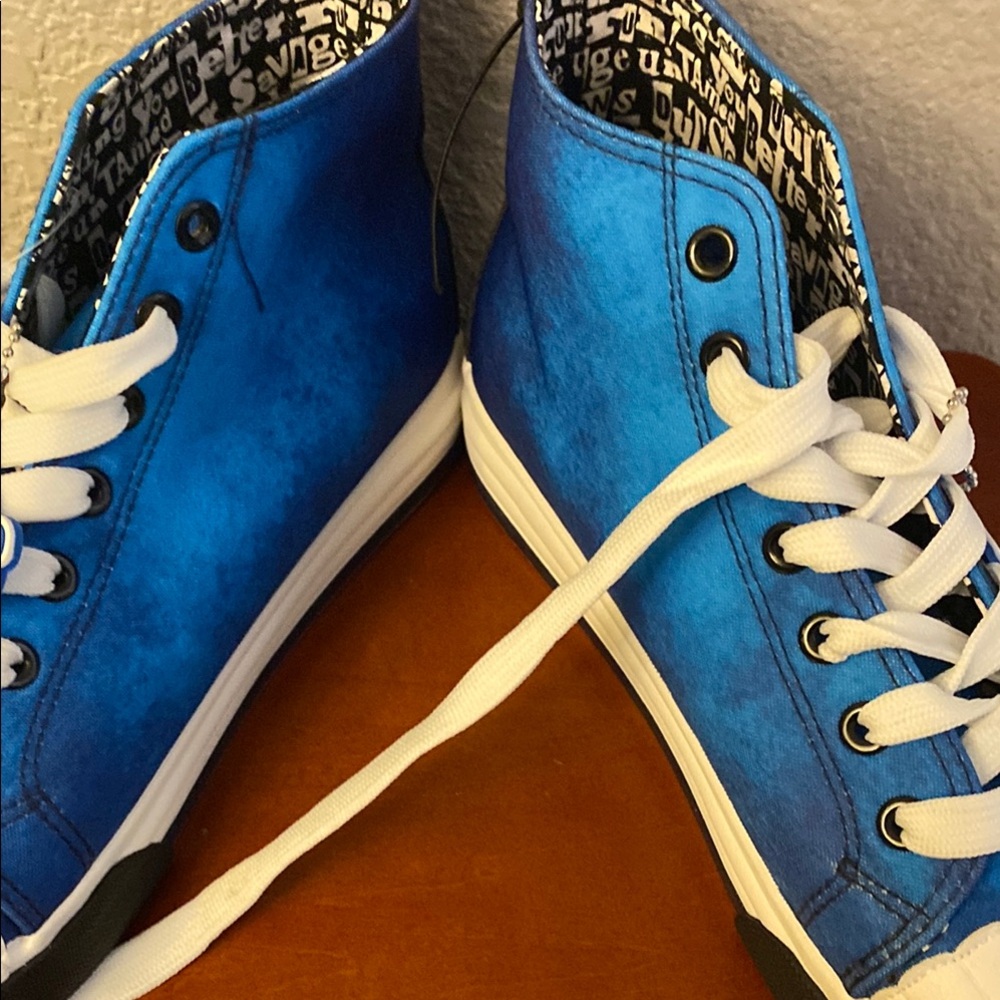 Disney Blue and White High-Top Sneakers - Picture 10 of 14